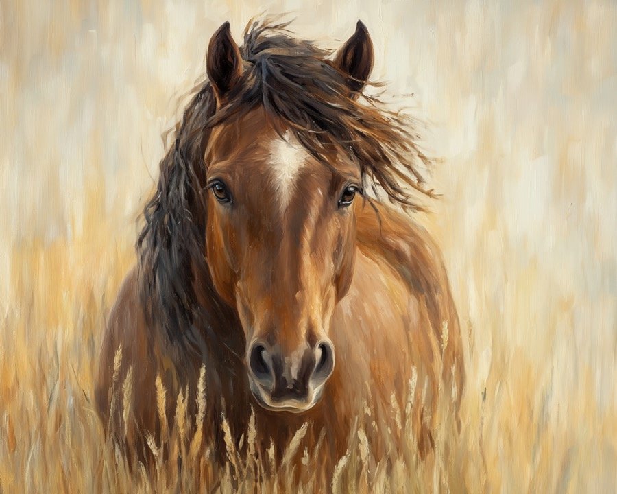 Horse portrait art print — ideal for a home office statement piece